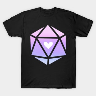 Bisexual Beholder Heart Dice T-Shirt